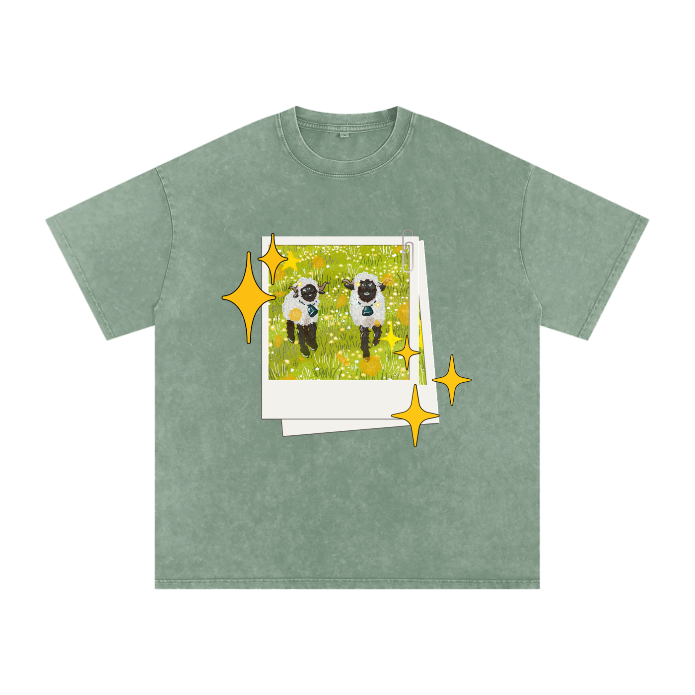Lambs Snow Washed Tee