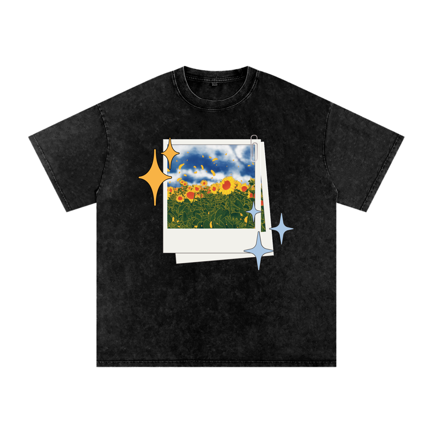 Sunflowers Snow Washed Tee