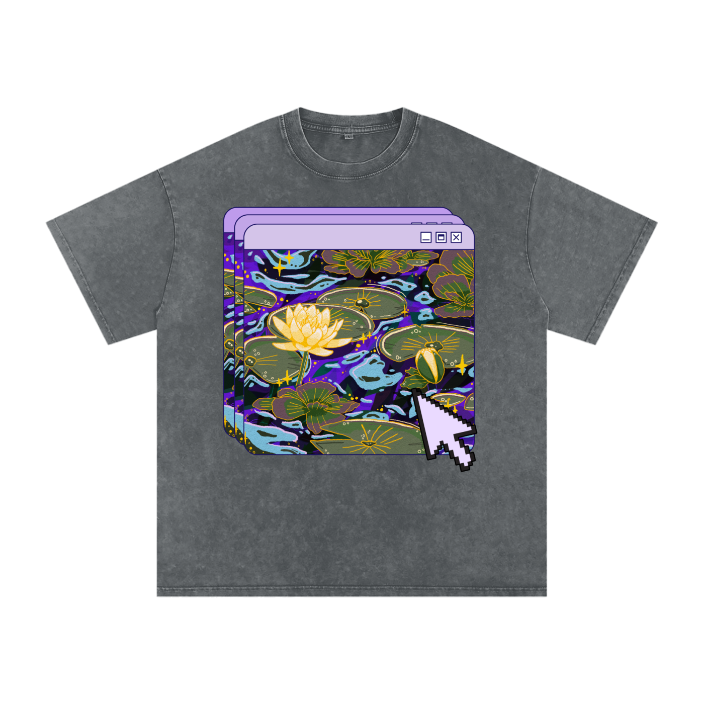 Lilies in Moonlight Snow Washed Tee