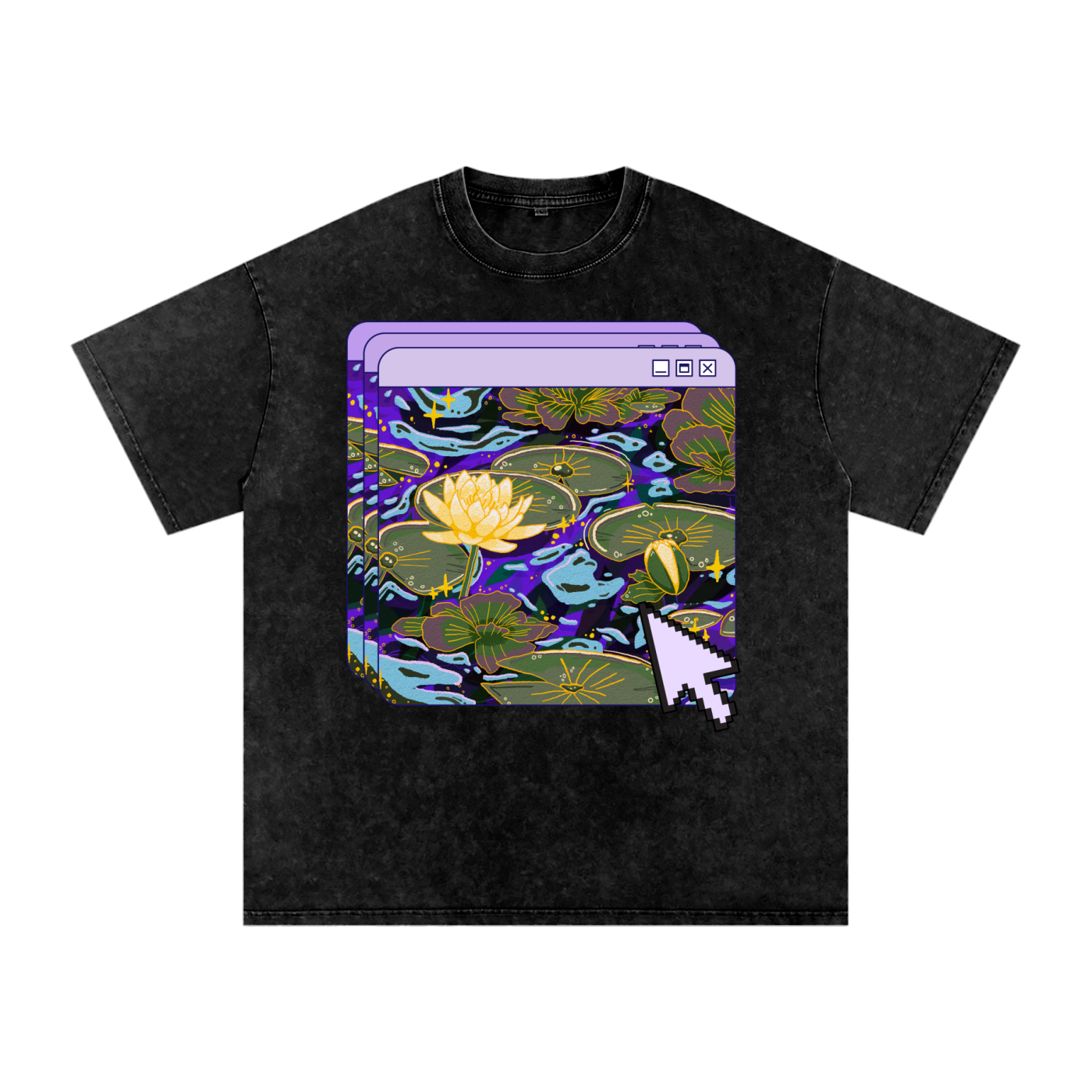 Lilies in Moonlight Snow Washed Tee
