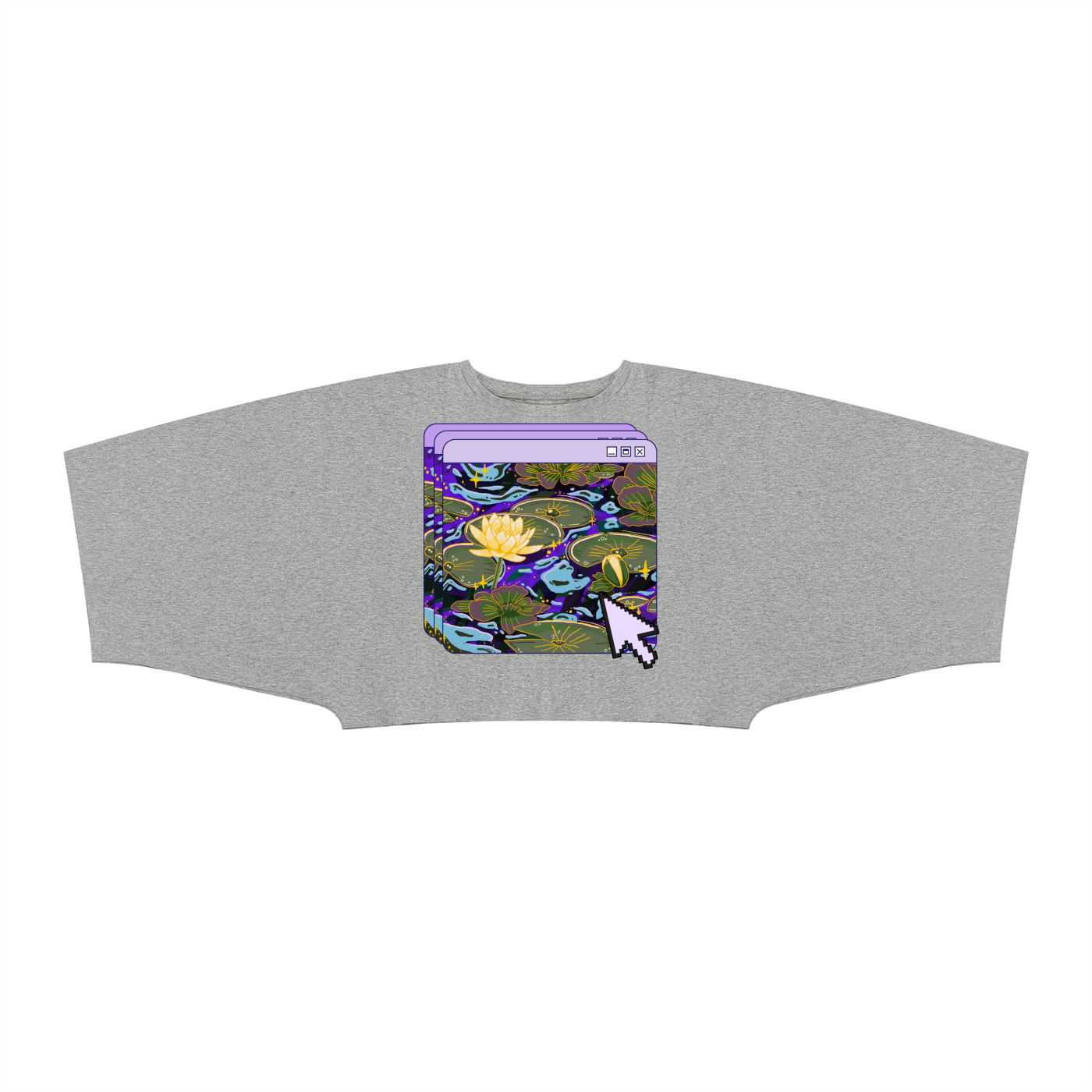Lilies In Moonlight Boxy Batwing Tee