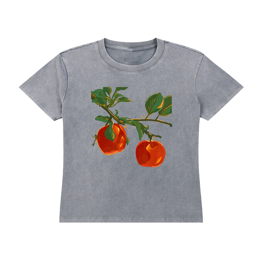 Apple Vintage Wash Drop Shoulder T-shirt