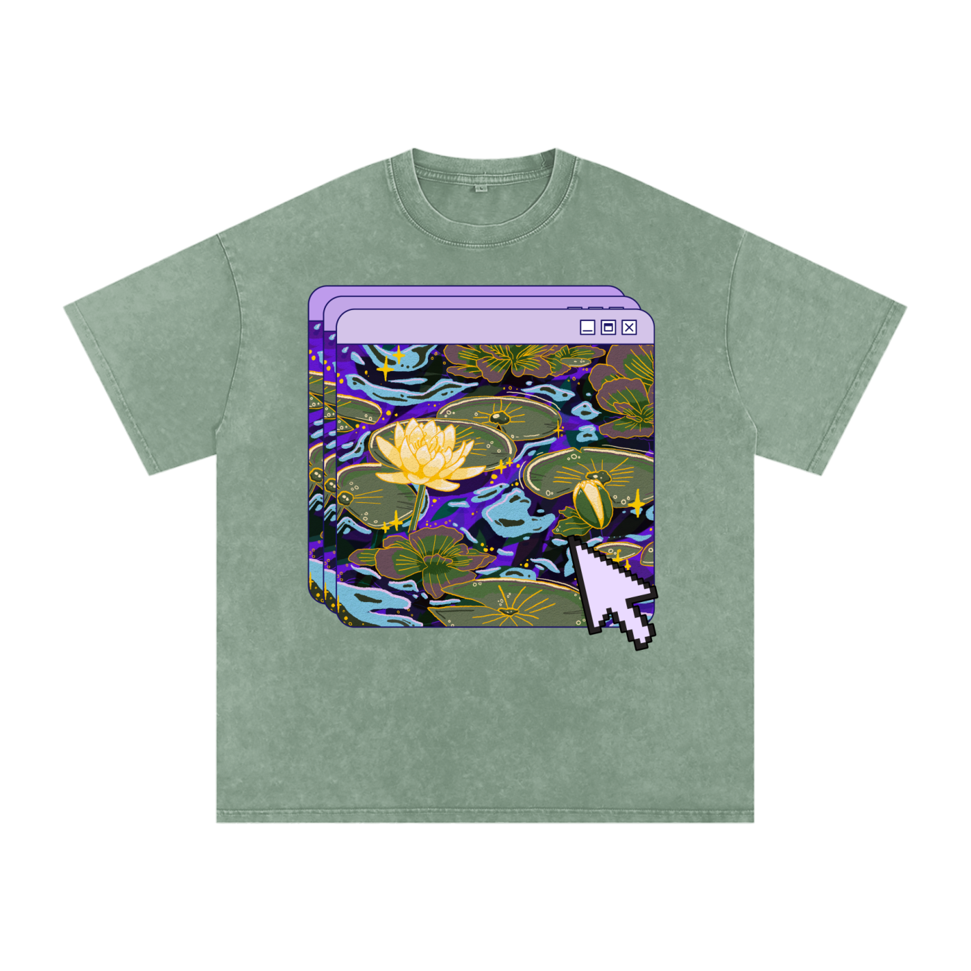 Lilies in Moonlight Snow Washed Tee