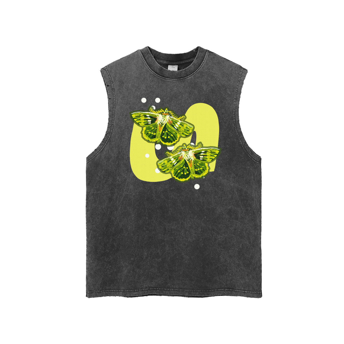 Moths Snow Washed Tank