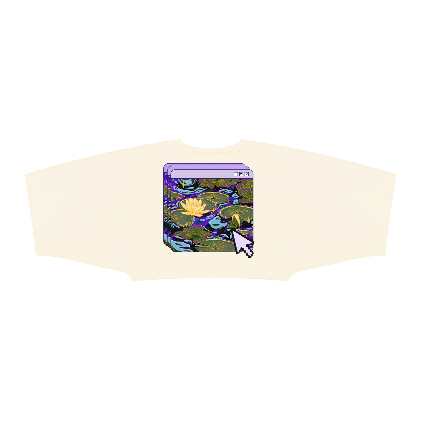 Lilies In Moonlight Boxy Batwing Tee