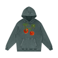 Apple Snow Washed Loose Cotton Hoodie
