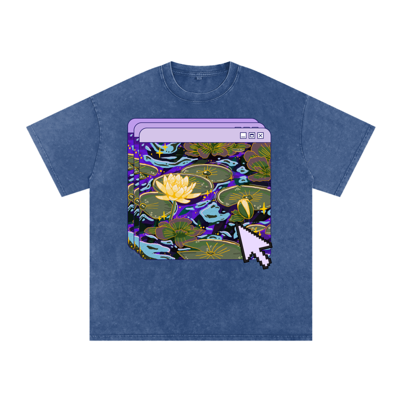 Lilies in Moonlight Snow Washed Tee