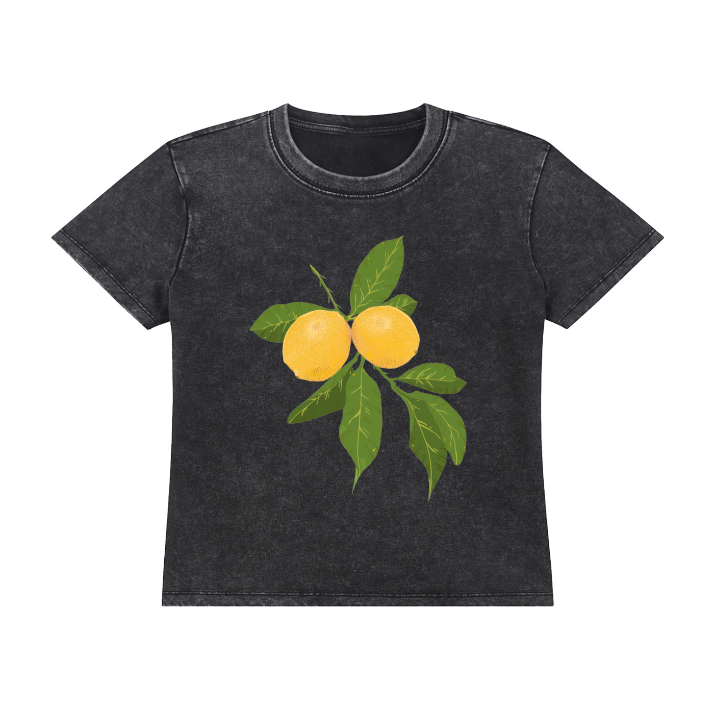 Lemon Vintage Wash Drop Shoulder T-shirt