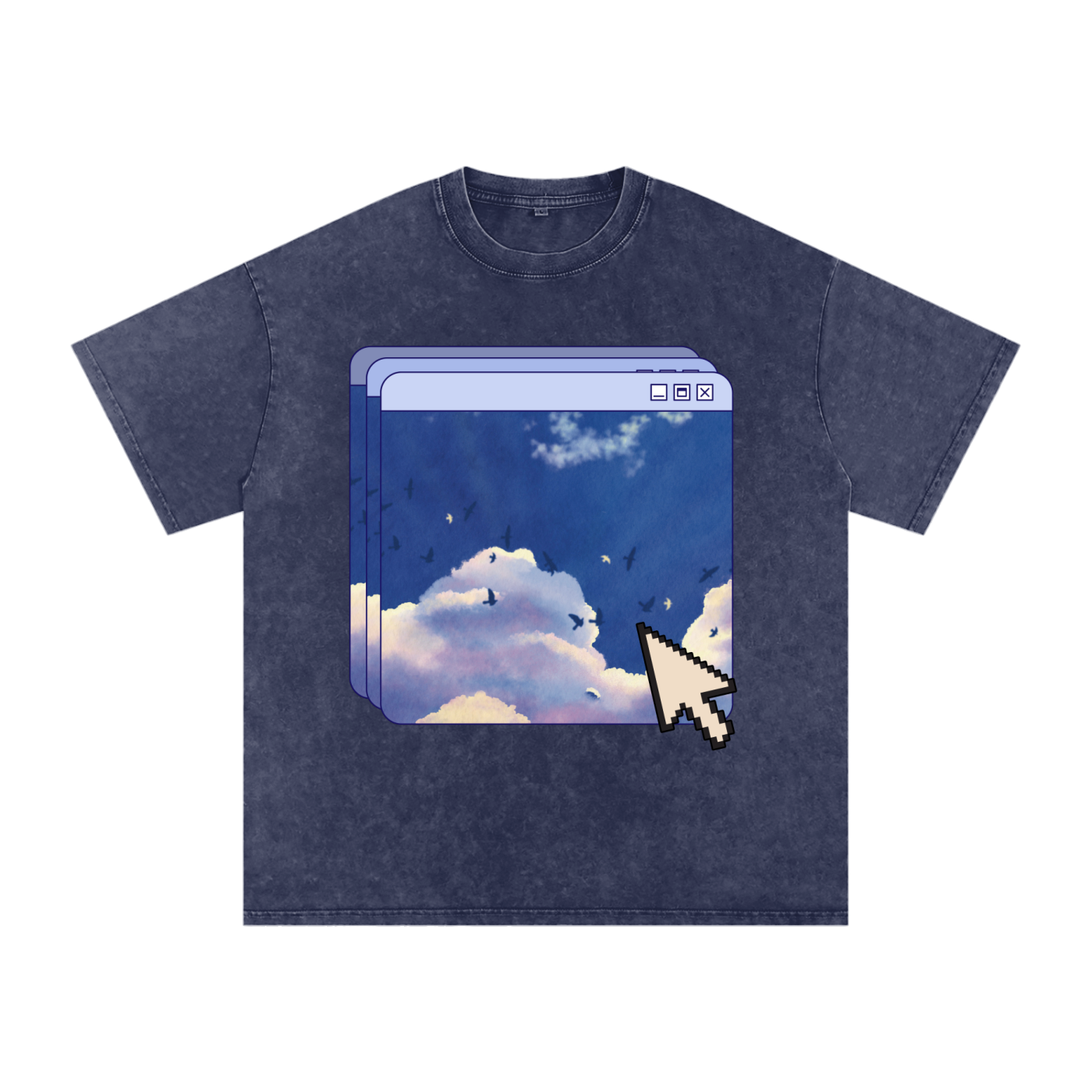 9 AM Snow Washed Tee