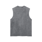 Testosterone Snow Washed Frayed Hem Tank Top